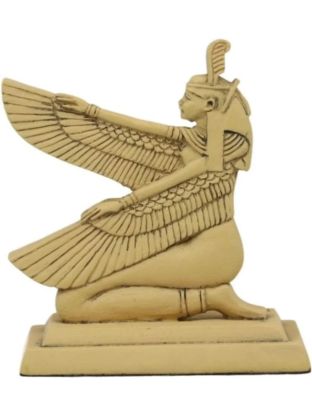 Mini Egyptian Hieroglyphic Winged Goddess Maat Figurine | 3.25
